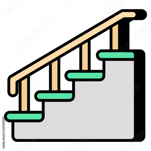Creative design icon of stairs