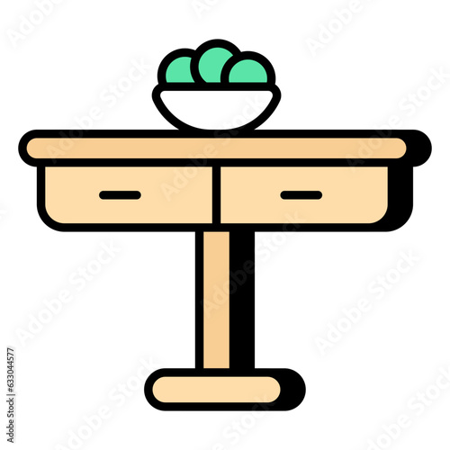 Premium download icon of drawer table