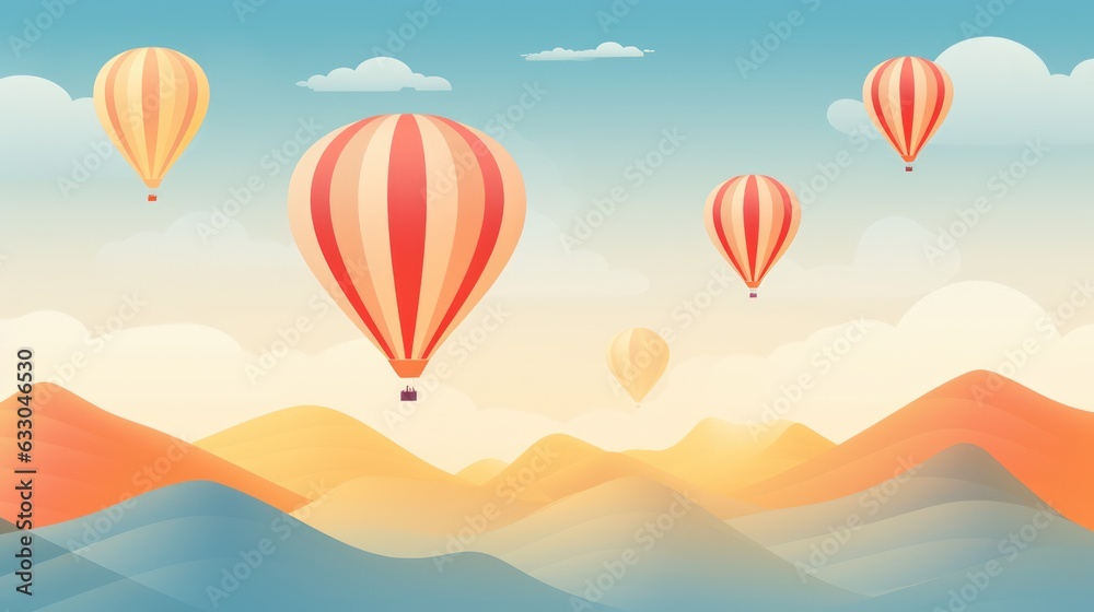 Fototapeta premium hot air balloon in sky. Generative AI