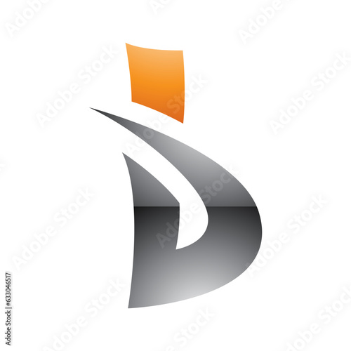Free Download Orange and Black Glossy Bold Spiky Letter B Icon - GFXLoad