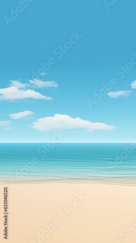 beach with blue sky. Generative AI