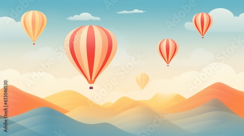 hot air balloon in sky. Generative AI