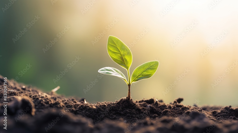 sprout in the ground. Generative AI