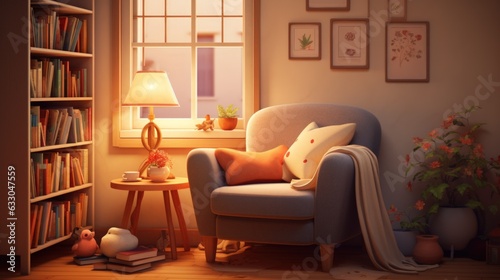 modern living room. Generative AI © ArtSpree