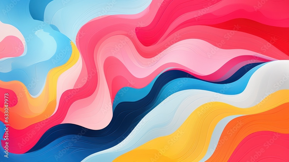 abstract colorful background with waves. Generative AI abstract colorful background with waves. Generative AI