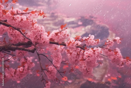 The autumn is when cherries blossom. Its spring in Japan. Hanami