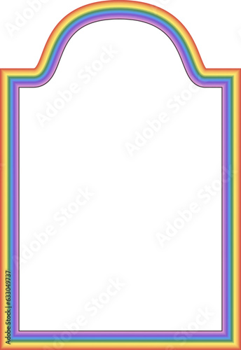 Convex Arch rectangular frame Rainbow spectrum colorful architecture window door borders decoration banners vector elements creative artwork wallpaper 