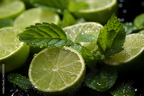 Closeup lime and mint - AI Technology