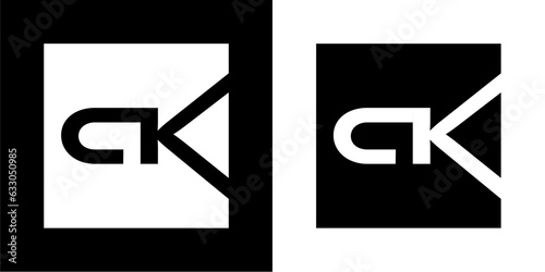 ck letter vector logo absract	