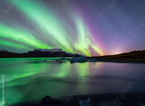 Northern Lights  aurora borealis created with generative AI