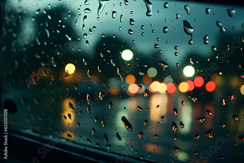Rain drops on window - AI Technology
