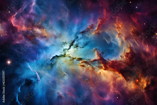 Background with nebula in space - AI Technology