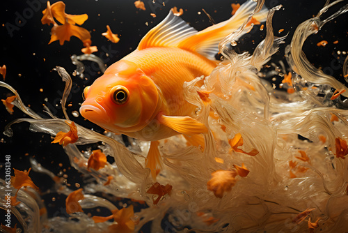 Goldfish in aquarium - AI Technology