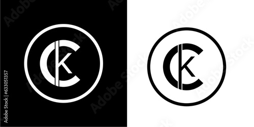ck letter vector logo absract	