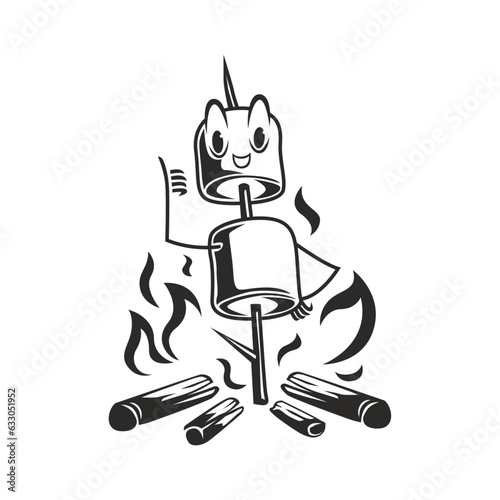 national toasted marshmallow day. illustration vector
