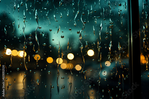 Raindrops on window - AI Technology