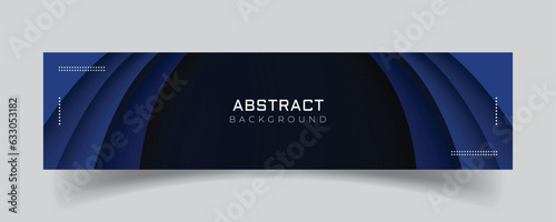 Linkedin banner with blue technology abstract background