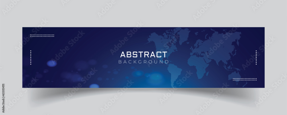 Linkedin banner with blue technology background Stock Vector | Adobe Stock