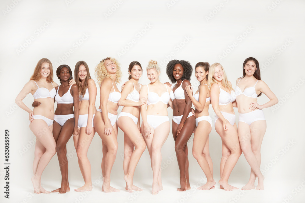 © Connect Images - Young women posing in underwear, real women