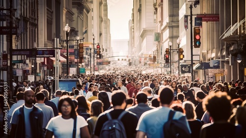 Vibrant Urban Diversity: Exploring the Anonymous Crowd in a Bustling Cityscape