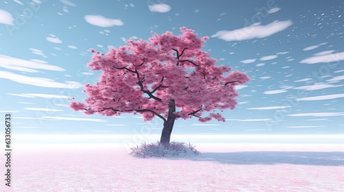 solitary cherry tree © Vusal