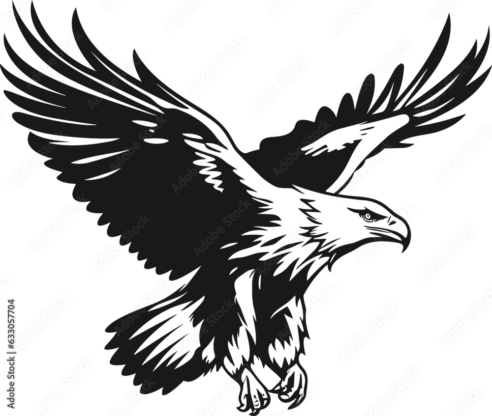 Fototapeta premium Eagle vector illustration design, flaying eagle