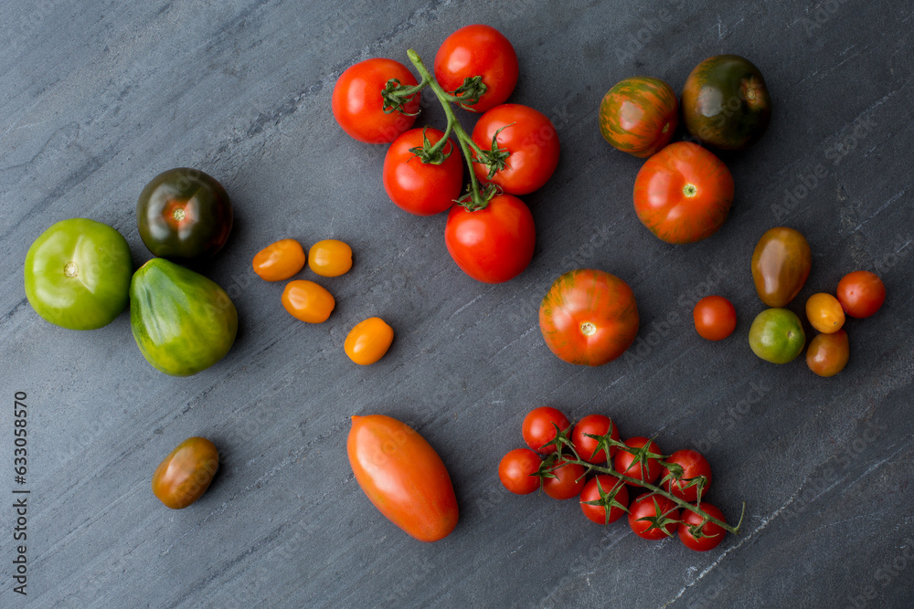 Variety of tomatoes Variety of tomatoes