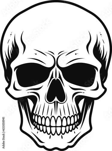 Skull illustration vector design for t shirt