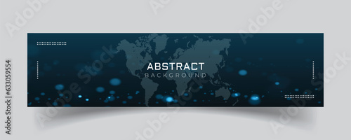 Linkedin banner with technology background