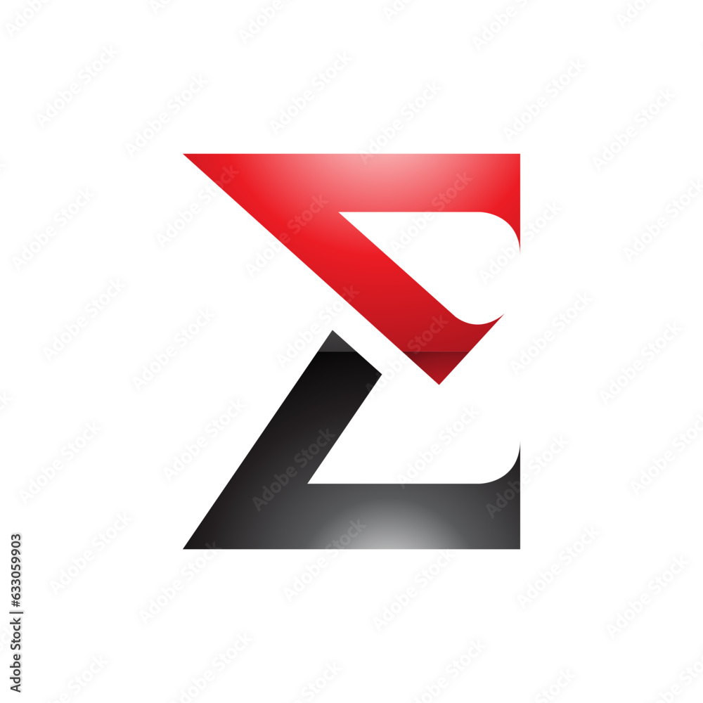 Red and Black Sharp Glossy Elegant Letter E Icon Red and Black Sharp Glossy Elegant Letter E Icon