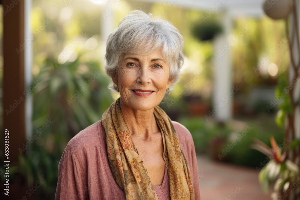 Portrait of an aged woman with gray hair Portrait of an aged woman with gray hair