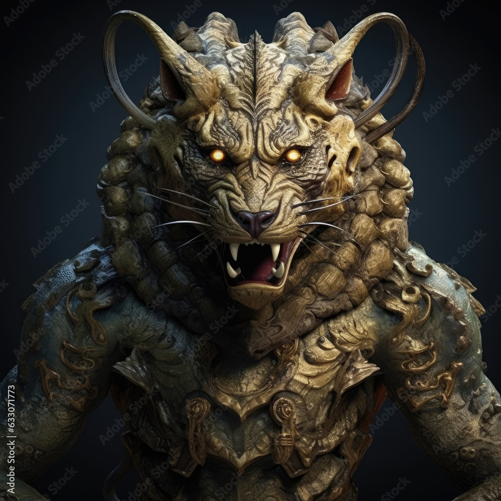 Fantasy monster. 3D illustration. 3D CG. Fantasy monster. 3D illustration. 3D CG.
