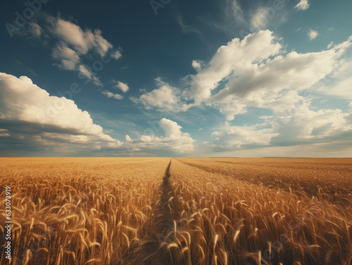 harvest field in the summertime