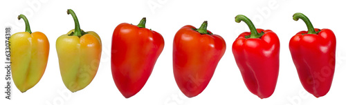 Yellow and red peppers photo