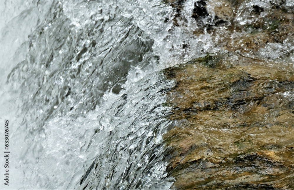 Waterfalls in nature with fresh clean water