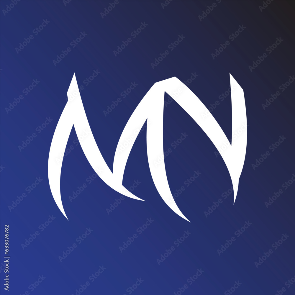 MN letter background vector design, MN logo design.