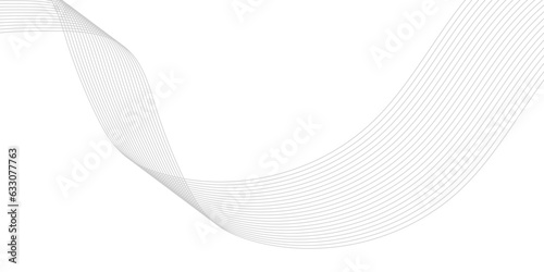 Abstract grey wave lines on transparent background. Tech, business, science concept. Asset for banner, overlay, collage, montage. abstract black wave background. black minimal round lines	