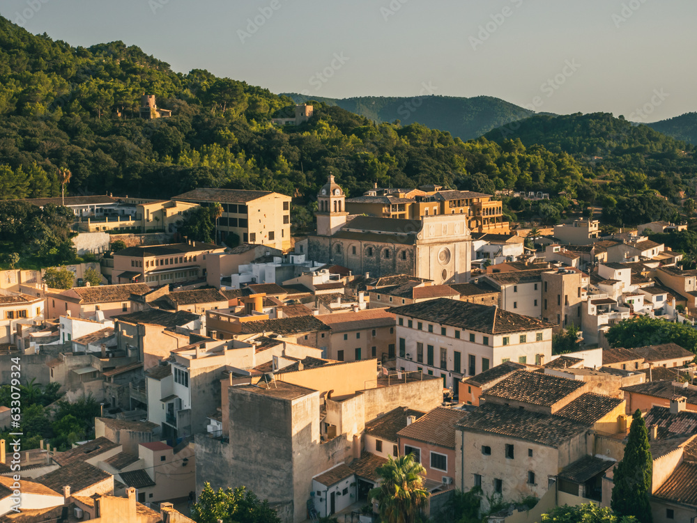 view of the village in spain capdepera