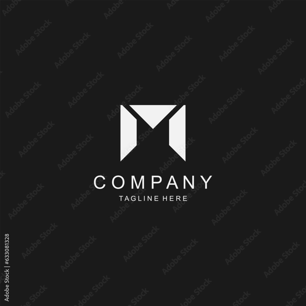Fototapeta premium Minimal and simple letter M for initial logo