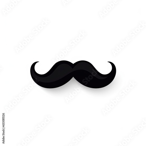 Black mustache in the middle on a white background. movember. Man's health. Men support.