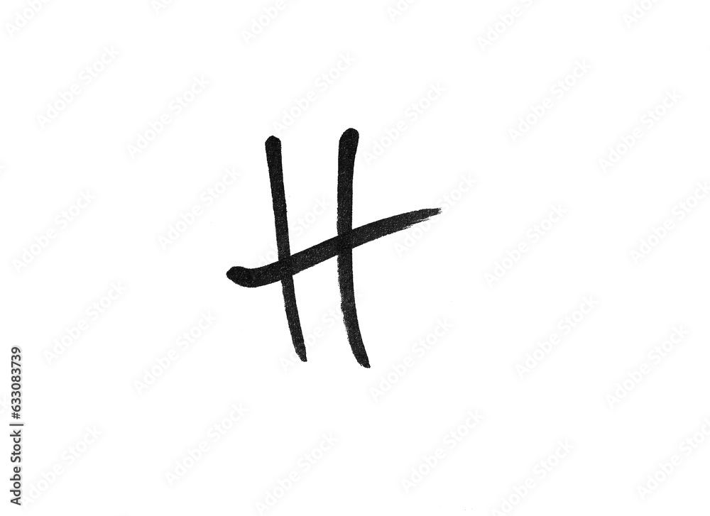 Obraz premium marker letter isolated mark hand draw