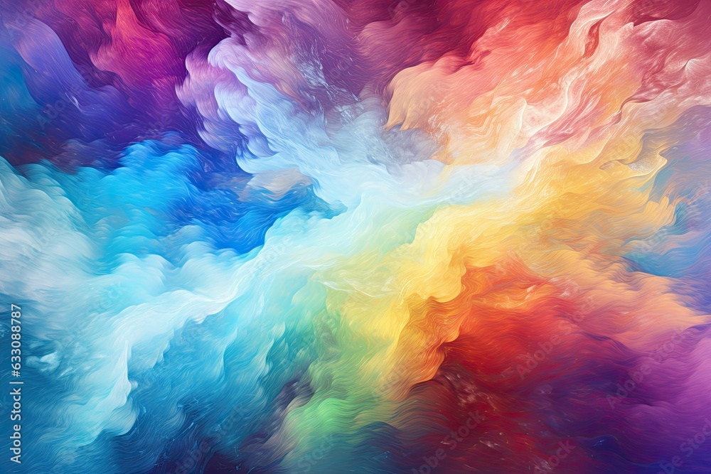 Abstract rainbow clouds or smoke background.