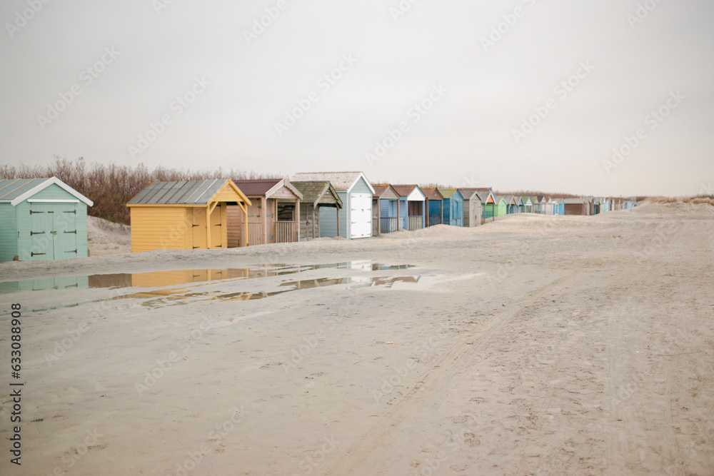 View of huts on beach View of huts on beach