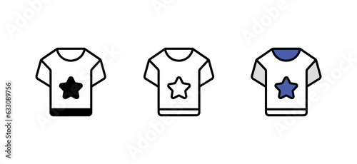 Custom T Shrit icon design with white background stock illustration