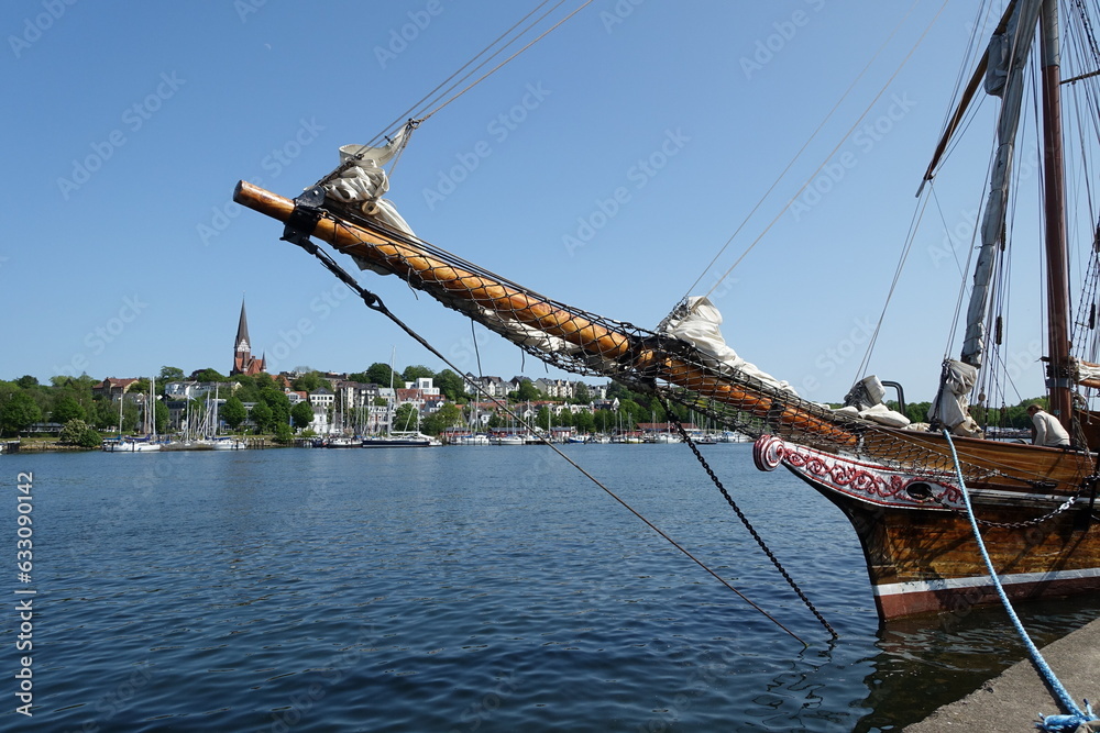 Flensburg Hafen Segelschiff