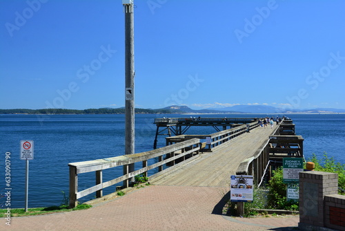 Walkway in Sydney BC, Canada. walkway into the water, Pacific Ocean, Sydney by the Sea.