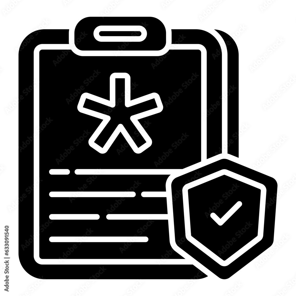 Fototapeta premium Trendy design icon of medical insurance policy