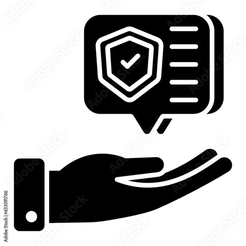 Conceptual flat design icon of encrypted message