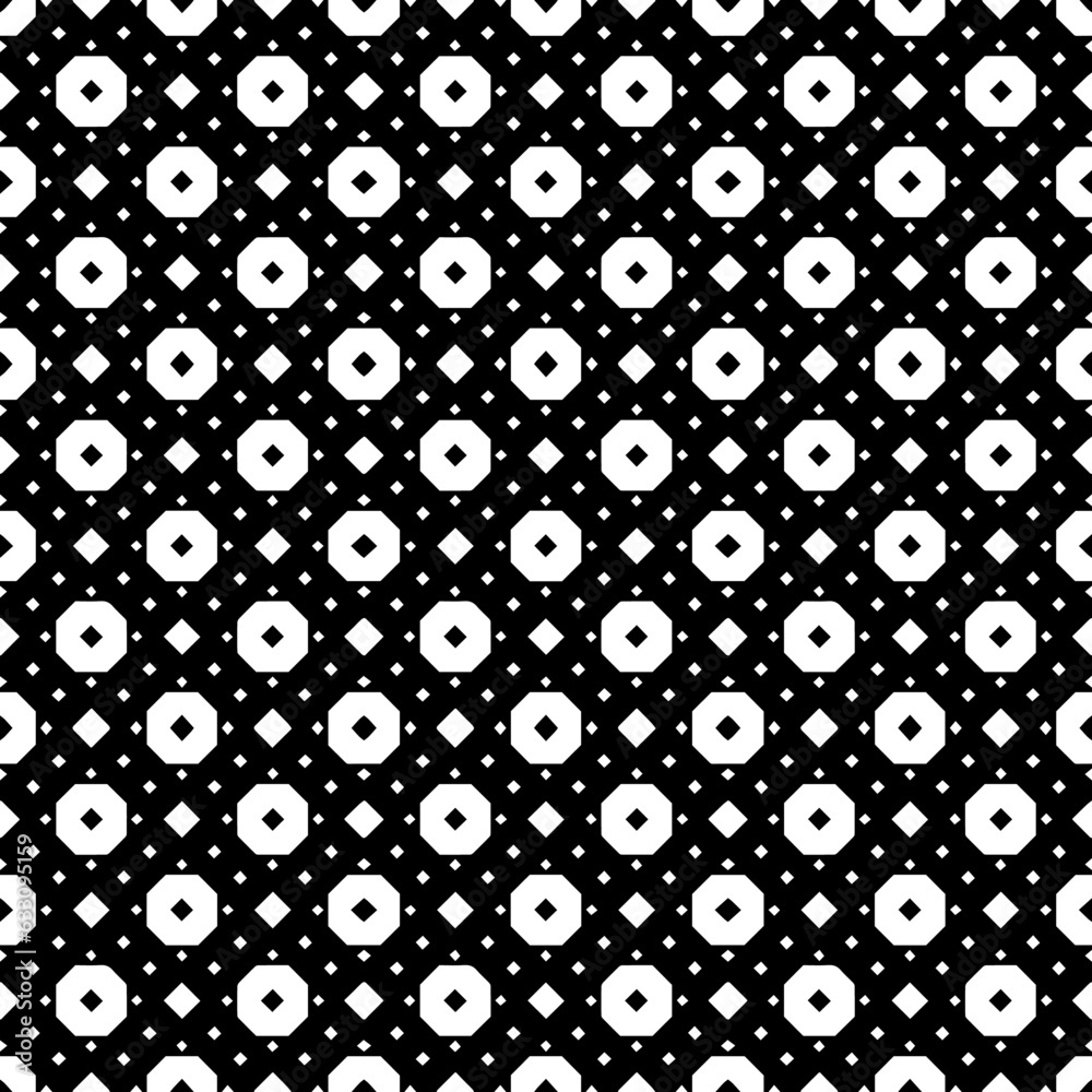 Black and white seamless pattern texture. Greyscale ornamental graphic design. Mosaic ornaments. Pattern template. Vector illustration. EPS10. Black and white seamless pattern texture. Greyscale ornamental graphic design. Mosaic ornaments. Pattern template. Vector illustration. EPS10.