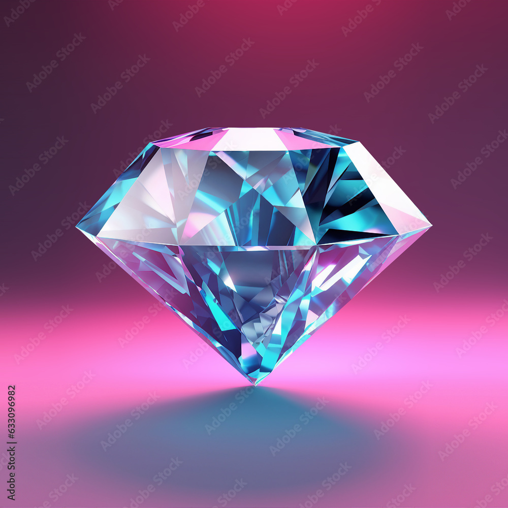 Diamond holographic illustration Diamond holographic illustration